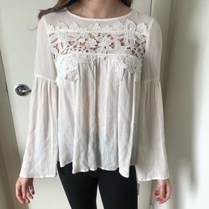 White Boho Style Top